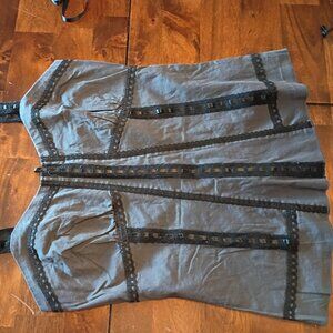 Black Orchid Vintage Goth Corset Top (LG)